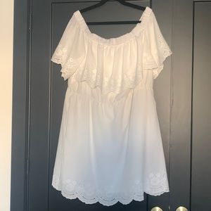 Off the shoulder plus size Eloquii dress